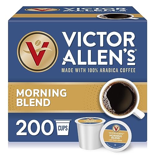 Victor Allen's Morning Blend Light Roast Coffee Pods - 200 Count for Keurig K-Cup Brewers