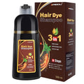 Chestnut Brown Hair Dye Shampoo 3-in-1 for Gray Hair - 500ml