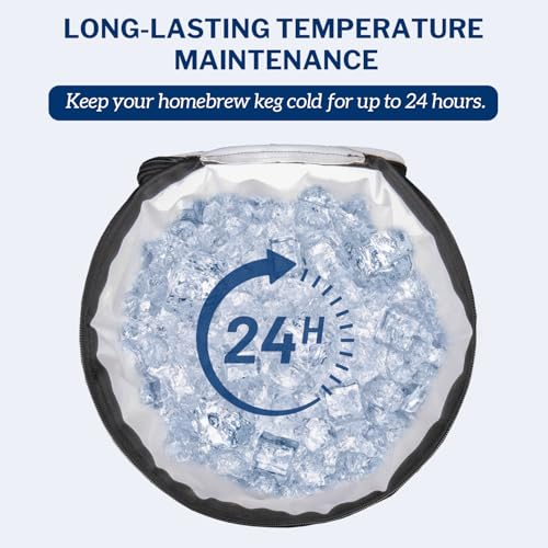 Holdly 5 Gallon Keg Cooler Bag - Portable Waterproof Insulated Beer Cooler
