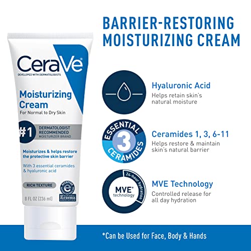 CeraVe Skin Care Set - 8oz Moisturizing Cream & Hydrating Facial Cleanser