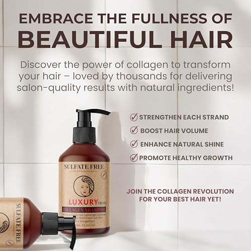 Collagen Hair Shampoo for Women - Thicker, Fuller, Salon-Quality Growth 16.9 oz