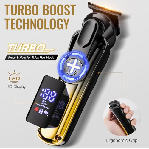 BEAUTYCARE 5-in-1 Men Grooming Kit with Zero-Gapped T-Blade, Cordless & Waterproof