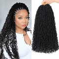 18 Inch Pre-Looped Yanky Twist Crochet Hair for Women - 1B# - 8 Packs