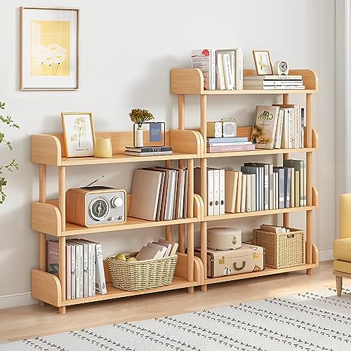 3-Tier Wooden Open Bookcase, Oak