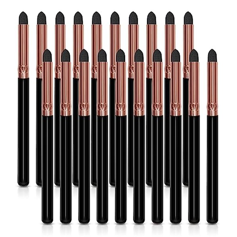 20Pcs Eyeliner Smudge Brush Pencil Stick Set,Professional Sponge Blending Makeup Tool for Eyeshadow and Eyebrow Reusable Applicator