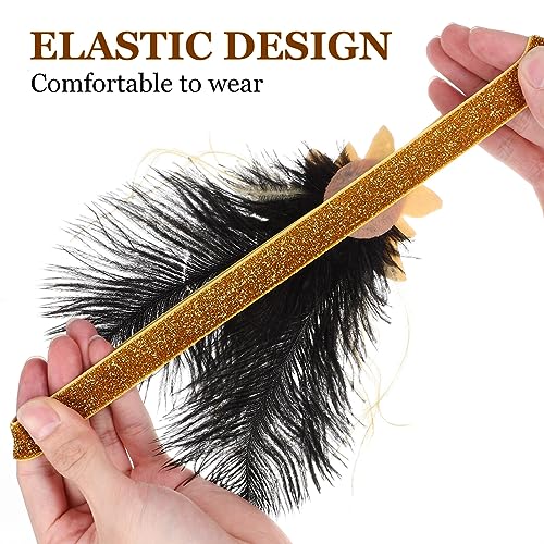 Vintage Flapper Headband with Sequin and Rhinestones for 1920s Costume Women