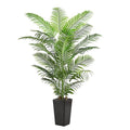 Artificial Palm Tree 6FT Indoor Fake Plant with Black Pot - Realistic Tropical Decor