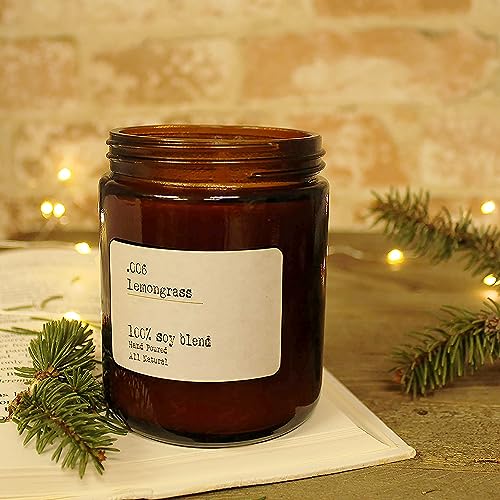 Amber Brown Glass Cosmetic Jars Pack of 6 9oz - Airtight Body Butter & Cream Storage