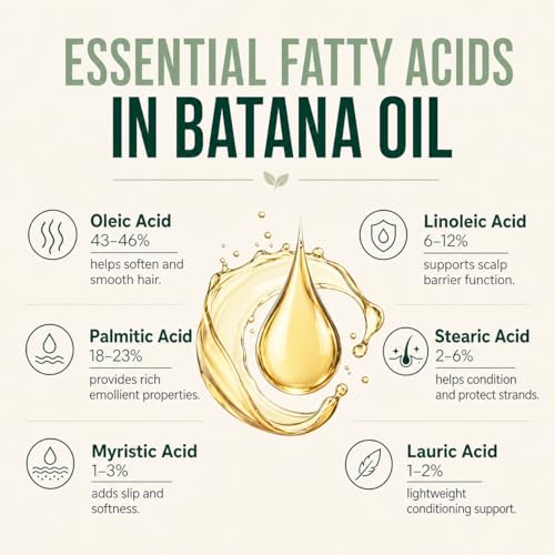 Organic Batana Hair Growth Oil for Thinning & Damaged Hair - Cold Pressed, Natural Scalp & Hair Treatment