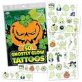 Glow in the Dark Ghost Temporary Tattoos ? 50 Pack Halloween Tattoos for Kids, Spooky Party Favors, Non-Toxic & Easy to Apply, Fun Trick-or-Treat Handouts