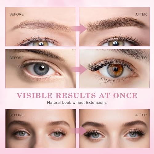 Lash Lift and Black Kit, Eyelash Perm and Black Kit, Professional Black Color Eyelash & Eyebrow Lift Set, Quick Lifting & Voluminous Coloring for Lash Lifting, Easy to Use & Lasting Curl at Home