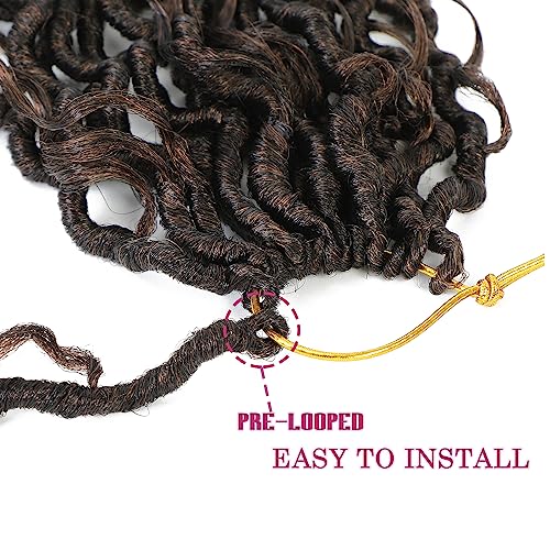 Goddess Faux Locs Crochet Hair - T1B/30, 18 Inch, Pack of 8 for Black Women