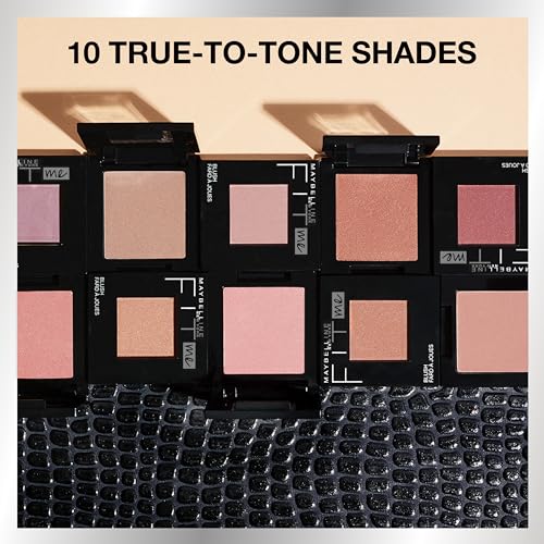 Maybelline Fit Me Powder Blush, Lightweight, Smooth, Blendable, Long-lasting All-Day Face Enhancing Makeup Color, Mauve, 1 Count