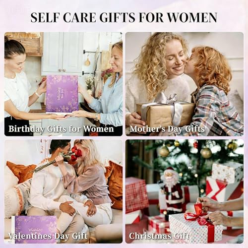 Birthday Gifts for Women, Self Care & Get Well Soon Gift Baskets, Jasmine Relaxing Spa Care Package with 40oz Tumbler & Flannel Blanket, Encouragement Thinking of You Gifts for Her, Mom, Friend,Girl
