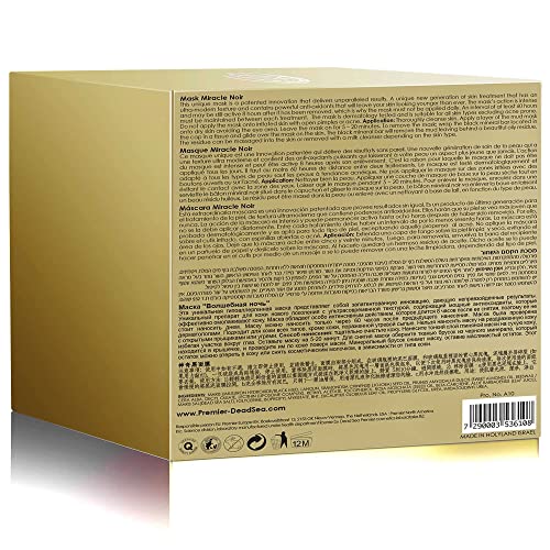 Premier Dead Sea Classic original Miracle Noir Mask, Age defying, detoxifying, hydrating, nourishing, exfoliating, anti oxidant All in one best mask 2.4 Fl oz.