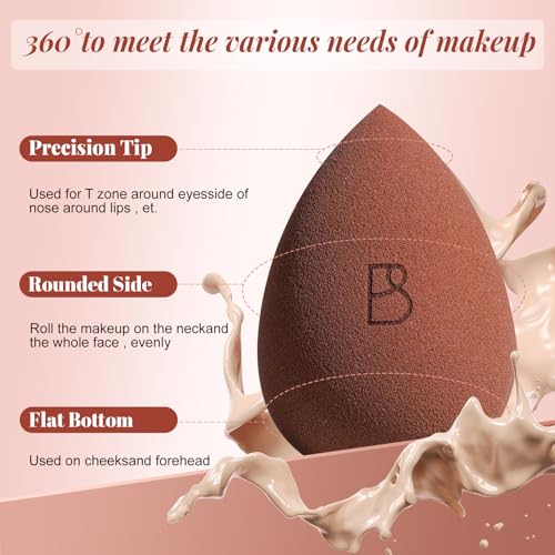 BS-MALL 22 Pcs Makeup Brush Set with 2 Sponges & EVA Case - Travel Friendly Professional Cosmetics Kit