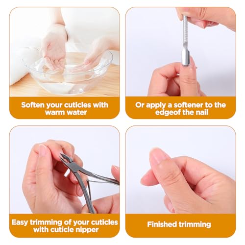 18 Pack Professional Nail Cuticle Nippers - Stainless Steel Dead Skin Clippers