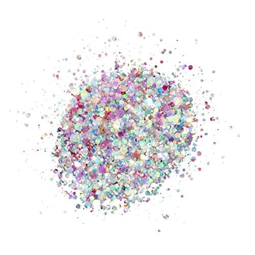 Kiara Sky 3D Glitter Nail Art | Sprinkle On Collection 1 oz | Mix with Acrylic, Gel Polish or dip Powder | Eerie-Descent (Iridescent)