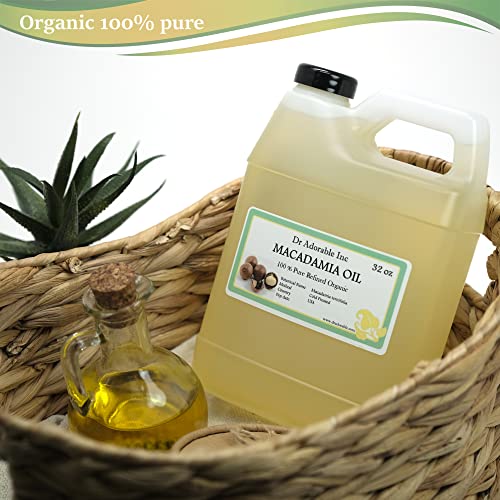 32 oz Organic Macadamia Nut Oil - Pure Cold Pressed Skin & Hair Care, Variation of THIS listing