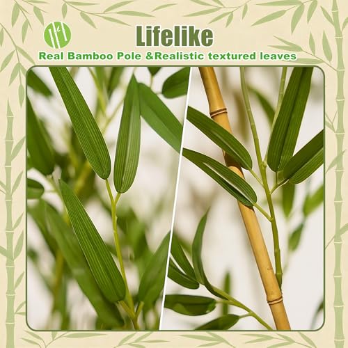 HOUSESET 5ft Artificial Bamboo Tree Outdoor Privacy Screen 10 Pack
