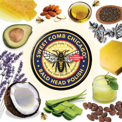 Bald Head Polish: Mens Aftershave Polish for Men, Waterproof Moisturizer for Bald Heads, Great for Father's Day, Christmas, Holiday, 4 OZ.