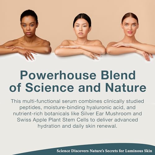Hydrating Face Serum with Peptides & Plant Stem Cells - Travel Size 1oz