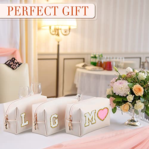 Makeup Bags Bulk 9 Pcs Toiletry Organizer Waterproof Ivory White