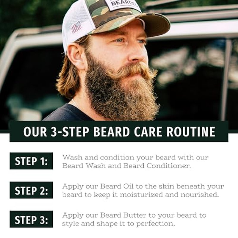 Live Bearded Beard Oil, 1 fl oz - Premium All-Natural Jojoba - Made in the USA - Hair and Skin Care for Men with Dry, Flaky Patches | Executive Scent - Cedar, Vanilla