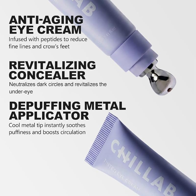 Tinted Eye Cream with Caffeine & Hyaluronic Acid - 0.41 Fl Oz for Dark Circles