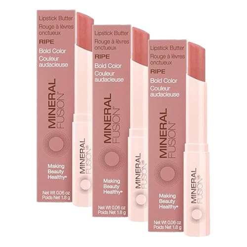 Mineral Fusion Lipstick Butter, Ripe, 0.06 Ounce (Pack of 3)