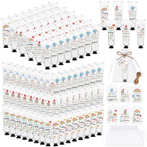 72 Set Teacher Appreciation Gifts Hand Cream Set Moisturizing Hand Lotion Thank You Teacher Gifts Travel Size with Cards Organza Bags for Dry Cracked Mother's Day