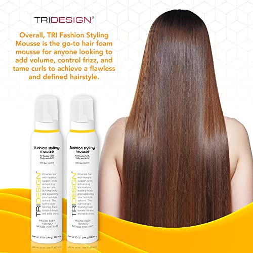 Volumizing Hair Mousse for Wavy Hair - Taming Curls, Frizz Control & Shine - 10 Ounce, 2 Pack
