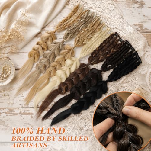 Clip-In Braid Hair Extension 24 Inches Boho Fishtail Style for Women - Dark Chocolate Brown