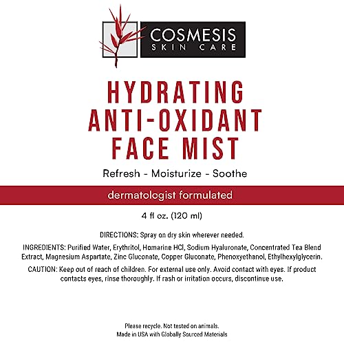 Hydrating Face Mist with Antioxidants & Tea - 4 fl oz Moisturizer & Rejuvenator