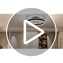 JHSYCH RGB Black 16-Inch Low Profile Ceiling Fan with Lights & Remote