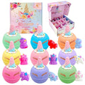 Clear&Fresh Unicorn Bath Bombs for Kids with Surprise Squishy Toys Inside - 9 Pack, New Unicorn