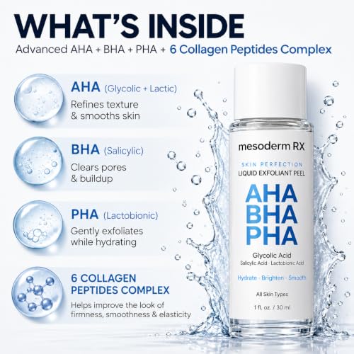 AHA PHA Liquid Exfoliant with Collagen Peptides for Brightening & Smoothing - 100ml