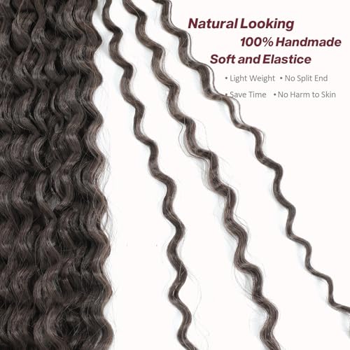 Deep Wave Crochet Hair 24 Inch 7 Packs Water Wave Synthetic Hair for Black Women