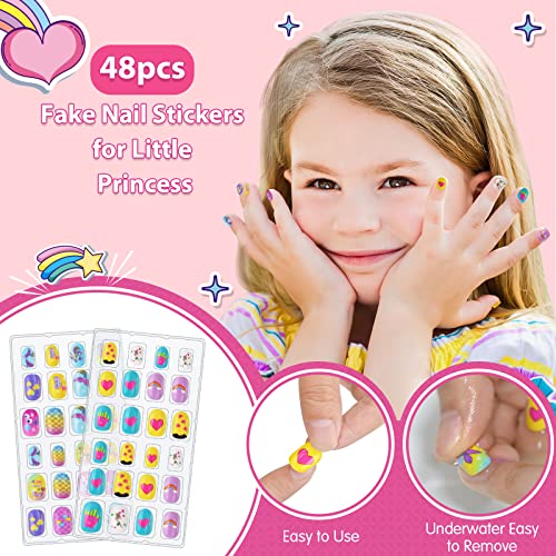 Kids Nail Polish Set with Dryer Glitter Pen & Accessories - Non-Toxic & Quick Dry