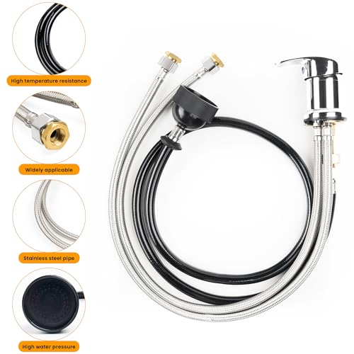 Salon Shampoo Bowl Faucet and Sprayer Kit with Vacuum Breaker - Chrome Finish - Faucet and Sprayer Kit