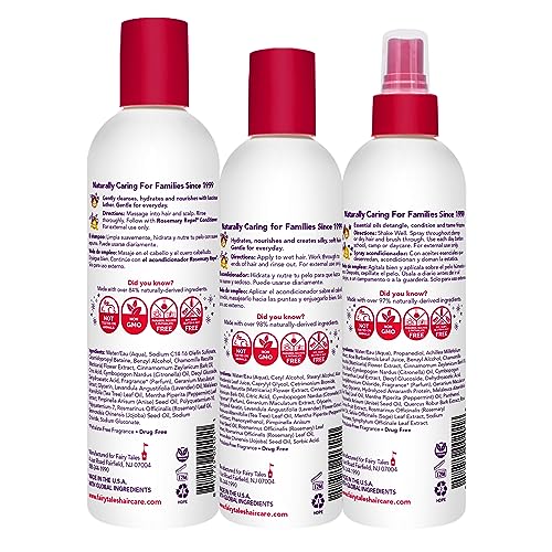 Fairy Tales Rosemary Repel Daily Kids Shampoo, 12 fl oz., Conditioner, 8 fl oz. & Conditioning Spray, 8 fl oz. Star Trio? Kids Like the Smell, Lice Do Not (Pack of 2)