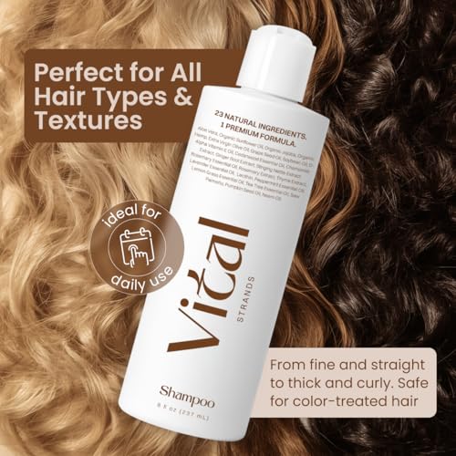 Vital Strands Hair Growth Shampoo for Thinning Hair – Rosemary, Nettle & Saw Palmetto (8 fl oz) – Sulfate Free