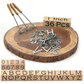 1 Inch Branding Iron Set with Letters & Numbers - Stainless Steel, DIY Wood & Leather Stamping Kit, Includes Heat Rods & Gloves