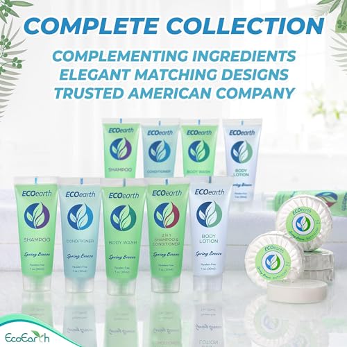 EcoEarth Travel Shampoo & Conditioner Set 1 fl oz - Spring Breeze Pack of 50