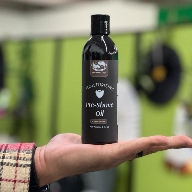 Pre-Shave & Beard Conditioning Oil for Men Sandalwood Scent - Jojoba & Argan Oils