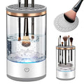 Electric Makeup Brush Cleaner with Brush Clean Mat, USB Charging Automatic Electric Makeup Brush Cleaner, Makeup Brush Cleaner Machine Fit For All Size Makeup Brush, Great Gift for Women Girls