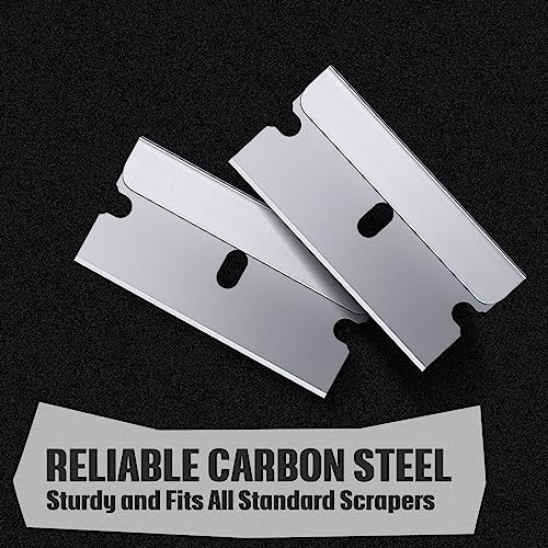 Lasnten 1500 Pack Single Edge Razor Blades - High Carbon Steel Replacement Scraper Blades for Paint, Labels & Decals, Variation of 500