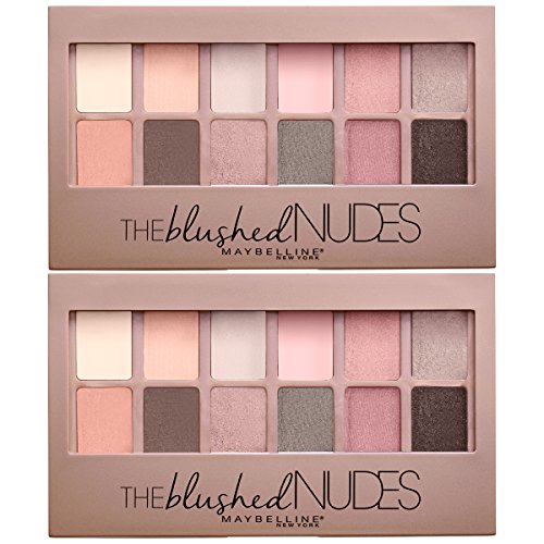 Maybelline New York Blushed Nudes Eyeshadow Palette 2 Pack - Versatile 12-Shade Set with Rose Gold Infusion