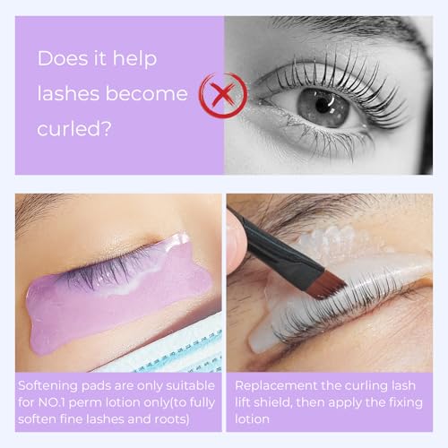 PERMANIA Lash Lift Pads Softening, 2Pcs Professional Korean Lash Lift Ultra Thin Eyebrow Covering Film (Orange)