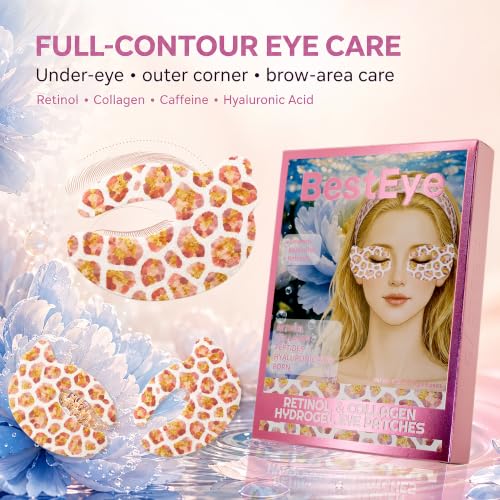 Besteye Rose Quartz Mauve Pink Under Eye Patches 5 Pairs Collagen & Caffeine